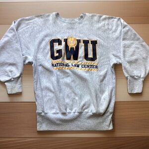 Vtg George Washington Univ Law School Champion Reverse Weave Sweatshirt XL USA